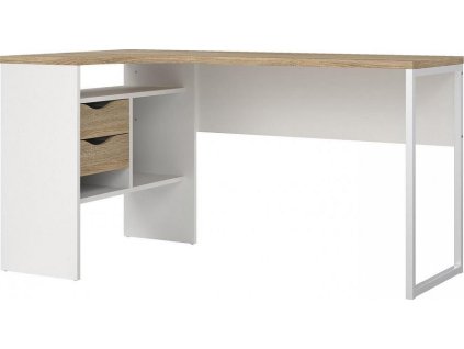 Rohový psací stůl Felix 118 bílá/oak