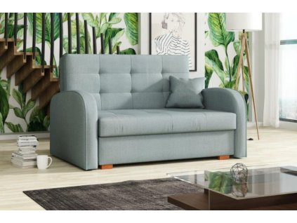 Rozkládací křeslo Vivian Gold II s úložným prostorem, modro-šedé