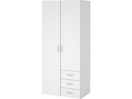 Šatní skříň Sid 175, 2d3s bílá 70425