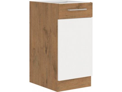 Spodní kuchyňská skříňka Vega 40D1F dub lancelot/bílý lesk