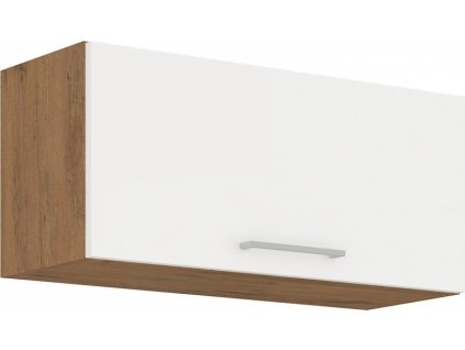 Horní kuchyňská skříňka Vega 80GU36-1F výklopná, dub lancelot/bílý lesk