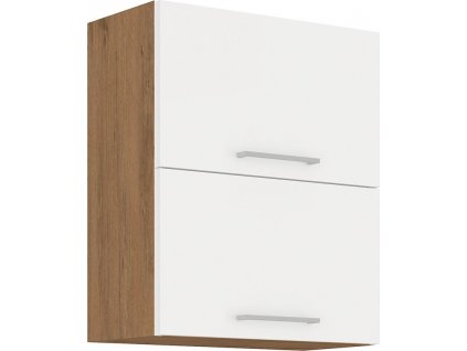Horní kuchyňská skříňka Vega 60GU72-2F výklopná, dub lancelot/bílý lesk