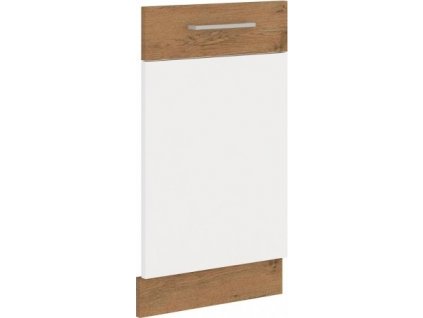 Dvířka na myčku VEGA ZM 45 bez panelu, dub lancelot/bílý lesk