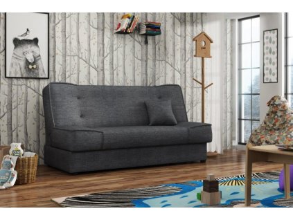 Rozkládací pohovka Bega, s úložným prostorem, Enjoy 24 tmavě šedá