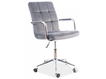 Kancelářská židle Q-022, VELVET šedá