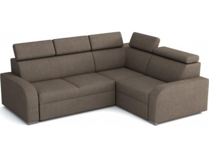 Rohová sedací souprava Norway UNI 2F-R-1, rozkládací, hnědá Crown 4