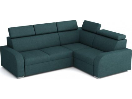 Rohová sedací souprava Norway UNI 2F-R-1, rozkládací, tyrkysová Crown 13