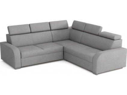 Rohová sedací souprava Norway UNI 2F-R-2U, rozkládací s úložným prostorem, světle šedá Crown 17