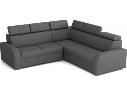 Rohová sedací souprava Norway UNI 2F-R-2U, rozkládací s úložným prostorem, šedá Crown 18