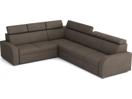 Rohová sedací souprava Norway UNI 2F-R-2U-1, rozkládací s úložným prostorem, hnědá Crown 4