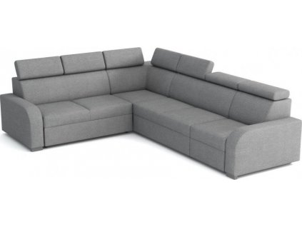 Rohová sedací souprava Norway UNI 2F-R-2U-1, rozkládací s úložným prostorem, světle šedá Crown 17