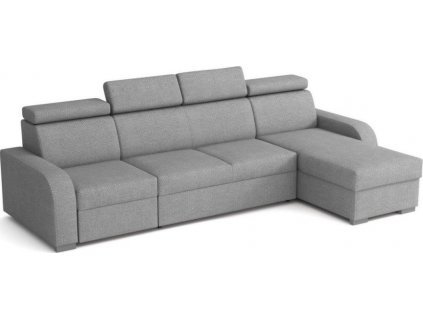 Rohová sedací souprava Norway UNI 1-2F-OTO, rozkládací s úložným prostorem, světle šedá Crown 17