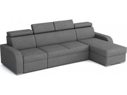 Rohová sedací souprava Norway UNI 1-2F-OTO, rozkládací s úložným prostorem, šedá Crown 18