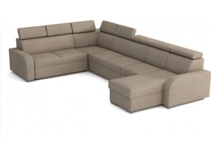 Rozkládací sedací souprava do U Norway 2F-R-2UP-1-OTO béžová