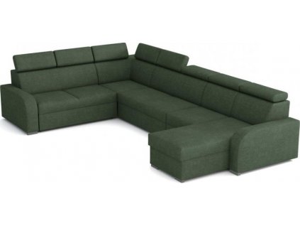 Rozkládací sedací souprava do U Norway 2F-R-2UP-1-OTO zelená