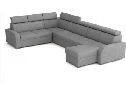 Rozkládací sedací souprava do U Norway 2F-R-2UP-1-OTO sv.šedá