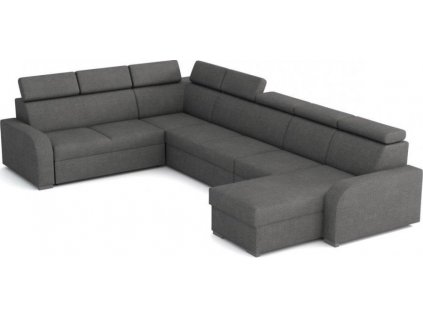 Rozkládací sedací souprava do U Norway 2F-R-2UP-1-OTO šedá