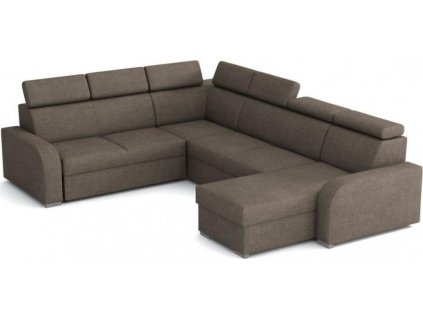 Rozkládací sedací souprava do U Norway 2F-R-2UP-OTO hnědá