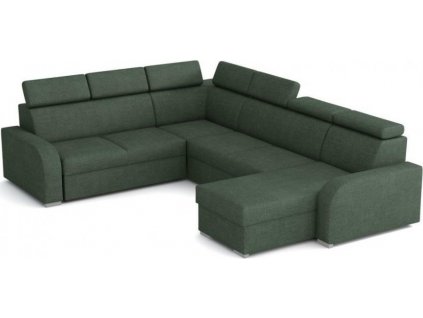 Rozkládací sedací souprava do U Norway 2F-R-2UP-OTO zelená