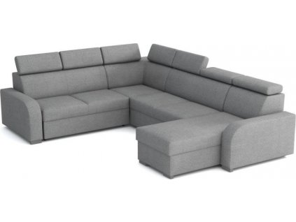 Rozkládací sedací souprava do U Norway 2F-R-2UP-OTO sv.šedá