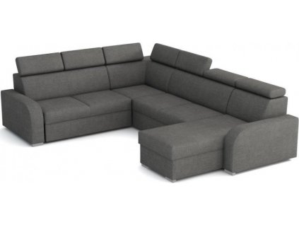 Rozkládací sedací souprava do U Norway 2F-R-2UP-OTO šedá