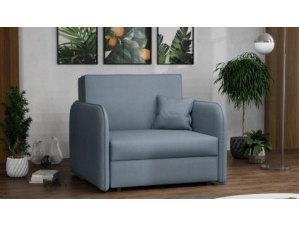 Rozkládací křeslo Vivian Loft I světle modrá/Mono 239