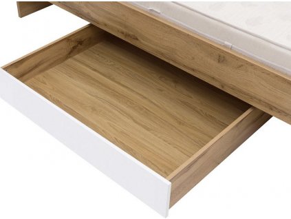 ZELE SZU Šuplík dub wotan/bílý lesk