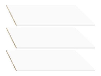 NEPO PLUS police 1 k SZF3D2S bílá ( 3 ks v balení )   / 1BAL /