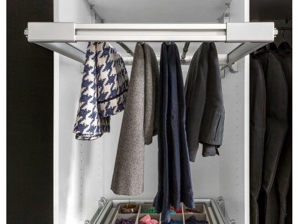 skř. NADIR WIE/SPOD stříbrná - věšák na kalhoty/kravaty***POSLEDNÍ KUS