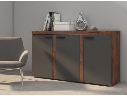 Skříňka RIZO 3D dub lefkas/grafit