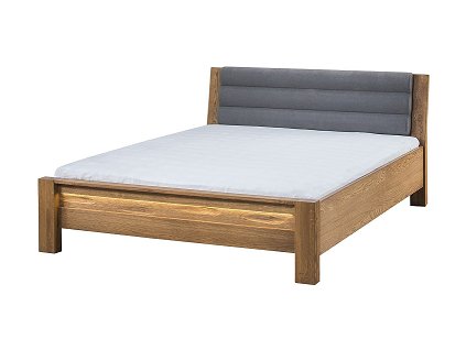 VANCOUVER 76  - korpus 160 bez roštu - dub rustikal /čelo látka šedá Nordic 116 (VELVET 76-látka šedá) (3 balíky) (SZ) (K150)