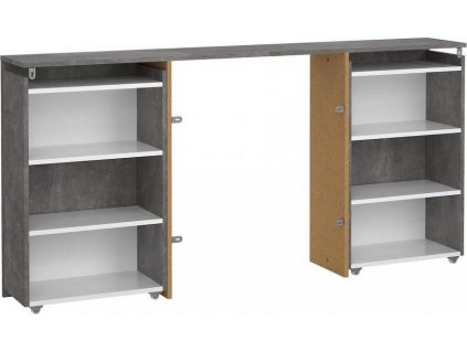 Čelo postele Simplicity 136 beton/bílý lesk