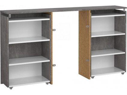 Čelo postele Simplicity 135 beton/bílý lesk