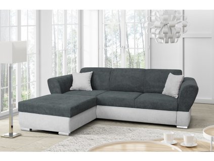 VIVIEN - Levá sedací souprava , látka sedák, opěrák tmavě šedá Matana 05 /korpus Matana 01 světle šedá  (FI) - kolekce "F" (K250) NOVÁ LÁTKA