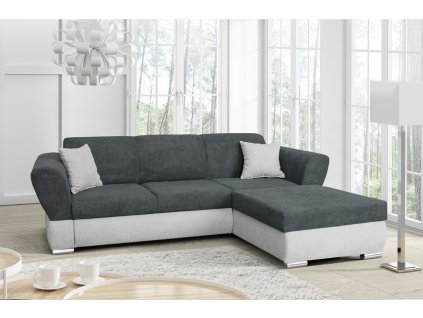 VIVIEN - Pravá sedací souprava , látka sedák, opěrák tmavě šedá Matana 05 /korpus Matana 01 světle šedá  (FI) - kolekce "F" (K250) NOVÁ LÁTKA