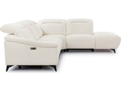 GALAXY S RELAXEM ELEKTRIKA - 1BL REC+1+R+OSP - PRAVÁ (GAPPA  s relaxem) sedací souprava , látka SMETANOVÁ  MISTERIO 03  kolekce (ST) - "STA" (K250-Z) NOVÁ LÁTKA