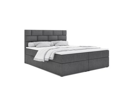 SYLVIA - Comfort čalouněná postel 180, ŠEDÁ - látka WIND 89, včetně topperu (SUN lozko= 3balíky) kolekce "MP" ****VÝPRODEJ