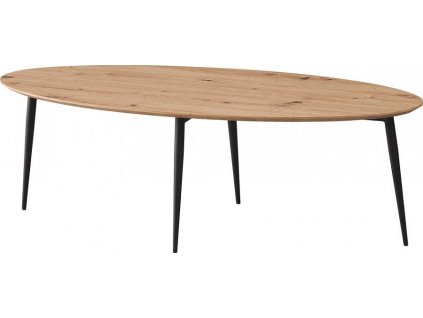 Oválný konferenční stolek SANAM, dub artisan/černá
