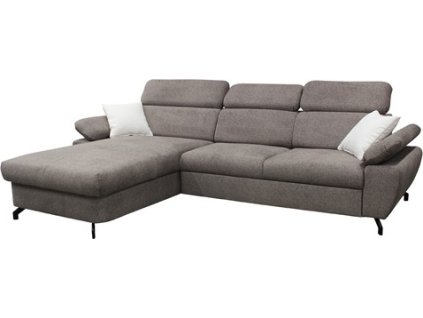 OPTIMAL II TRENDY - Levá sedací souprava látka HNĚDÁ BUBBLE 4/ polštářky BUBLE 1 (OMEGA =3BALÍKY)(FI) kolekce - "F"(K250) NOVÁ LÁTKA