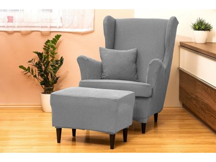 Potah na křeslo ušák s podsedákem Gisela