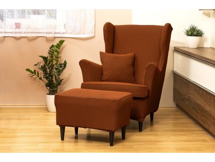 Potah na křeslo ušák s podsedákem Gisela