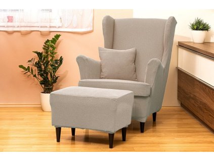 Potah na křeslo ušák s podsedákem Gisela