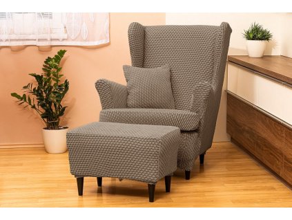 Potah na křeslo ušák s podsedákem Malaga