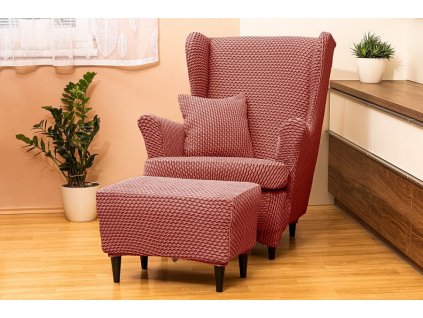 Potah na křeslo ušák s podsedákem Malaga