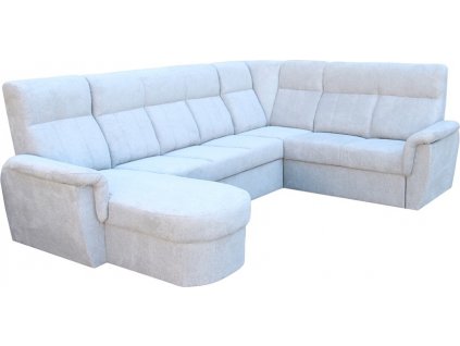 MODENA U Levá sedací souprava , látka SVĚTLE ŠEDÁ Aragon 83 (FE) kolekce - "E"  (K250) NOVÁ AKČNÍ LÁTKA