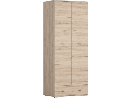 GERTI (GRENADA 2 balíky) - skřín velká šatní š.80cm - lamino dub san remo pískový (IZ)(K150-E)