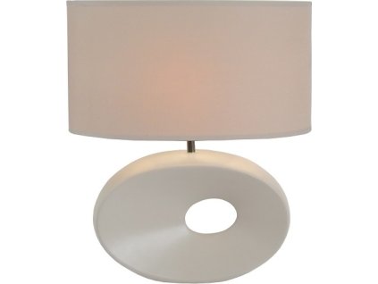 Keramická stolní lampa, bílá, QENNY TYP 9