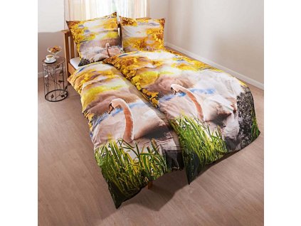 Povlečení na jednolůžko  Labutí jezero (Velikost 80x80 cm + 135x200 cm)