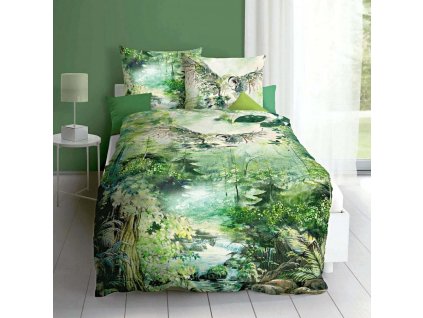 Povlečení na jednolůžko Mystický les (Velikost 80x80 cm + 135x200 cm)