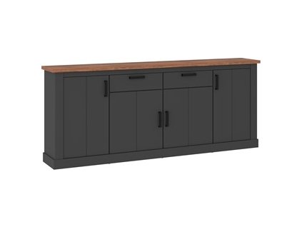 PERUGIO K04 - KOMODA 4D2S - lamino antracit/dub amaretto hudson (PerazzoPEZK04=3BALÍKY) (W) ***